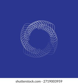 Mandala Design Your Need Stock Vector Spirograph abstract element on blue background