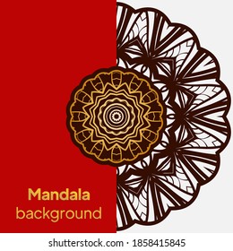 Mandala design.background for meditation poster. Unusual flower shape. vector.