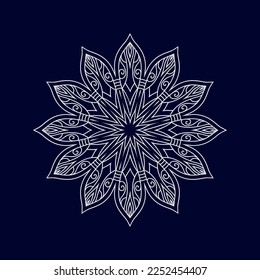 Mandala diseña ilustración vectorial de fondo