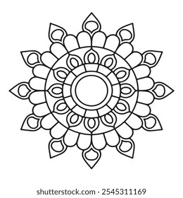 Mandala Designs, Patterns, Art. simple mandala design for coloring book, tattoo design, simple mandala art