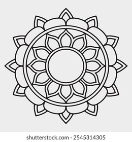 Diseños de mandala, patrones, arte. diseño de mandala simple para colorear libro, diseño de tatuaje, arte de mandala simple