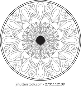 Mandala entwirft mit Kreis und Blume