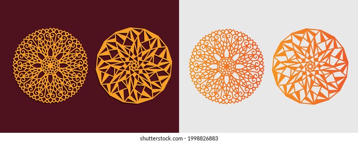 mandala diamond theme art pattern vector template design for paper cutting, greeting card, sublimation printing and more