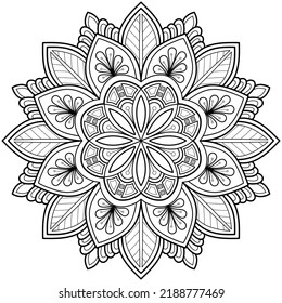 Mandala digital art pattern. Art on the wall. Coloring book Lace pattern The tattoo. Design for a wallpaper Paint shirt and tile Sticker Design, Decorative circle ornament in ethnic oriental style