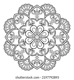 Mandala digital art pattern. Art on the wall. Coloring book Lace pattern The tattoo. Design for a wallpaper Paint shirt and tile Stencil Sticker Design, Decorative circle ornament in ethnic oriental 