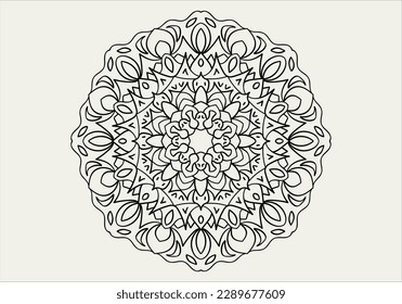 Mandala digital art pattern. Art on the wall. Coloring book Lace pattern The tattoo. Design for a wallpaper Paint shirt and tile Sticker Design, Decorative circle ornament in ethnic oriental style