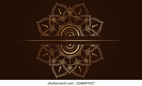 Mandala divided in half. Half mandala. Background for wallpaper, website, social media, print.