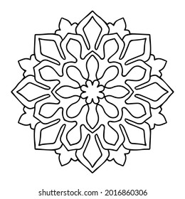 Mandala-Doodle zum Färben der Buchvorlage