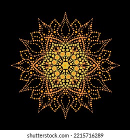 Mandala dotted pattern. Decorative vector design element. Vector illustration. 