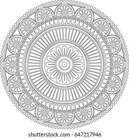 Mandala drawing.Coloring book