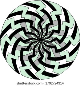 Mandala dibujado a mano. vector mandala. mandala de estilo moderno. mandala para el diseño de ropa, el diseño interior, el coloreado.