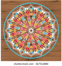 Mandala. Dreamcatcher. Ethnic decorative elements. Islam, Arabic