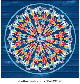 Mandala. Dreamcatcher. Ethnic decorative elements. Islam, Arabic