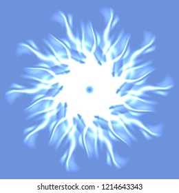 Mandala elegant charming magic abstract object glow splash motion.