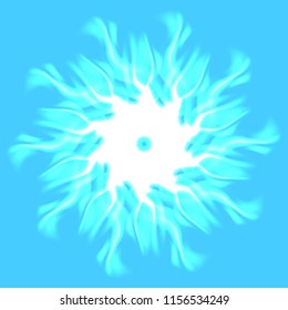 Mandala elegant charming magical abstract object glow splash motion.