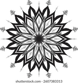mandala with elegant geometric and ornamental linework, excellent for mindfulness 