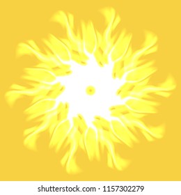 Mandala elegant glamorous magical abstract object glow splash motion.