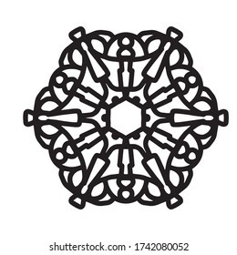 mandala with an elegant and simple style