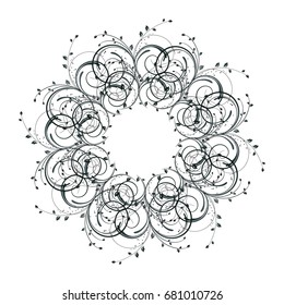 Mandala element for design. Luxury vector colorful mandala on the white background. 