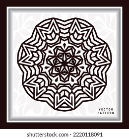 mandala element and flower laser pattern