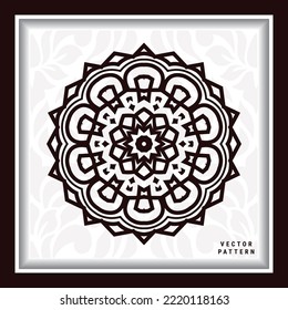 mandala element and flower laser pattern