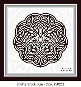 mandala element and flower laser pattern