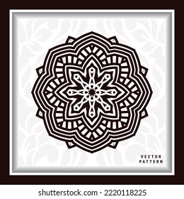 mandala element and flower laser pattern