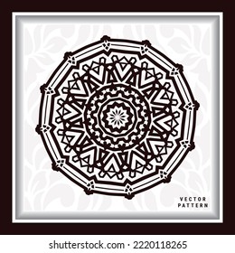 mandala element and flower laser pattern
