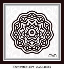 mandala element and flower laser pattern