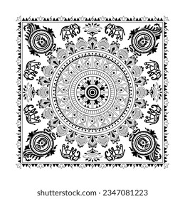 Mandala  Element Vector Ornament.  Vector Art Pattern Design