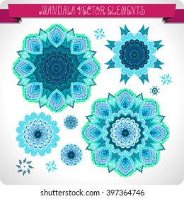 Mandala. Elements for design. Vector artwork.Ethnic decorative elements. Hand drawn. Islam, Arabic, Indian, ottoman motifs.