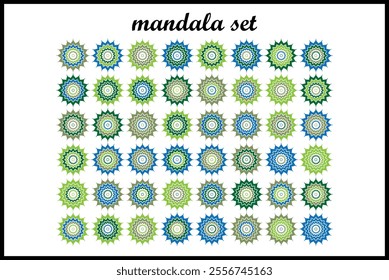 Mandala elements set designs collection