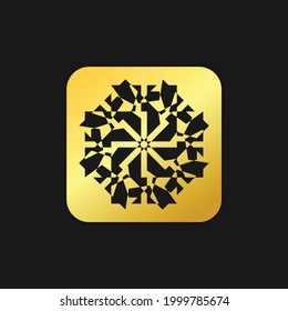 mandala emblem gold vector logo, abstract logo design