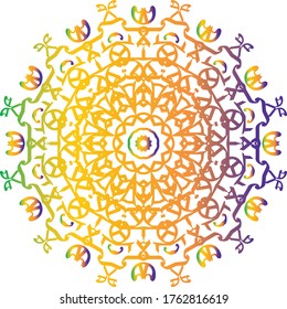 Mandala (énfasis en la primera sílaba; Sanskrit म ण् ल, maiz Gala - literalmente "círculo") es una configuración geométrica de los símbolos.
