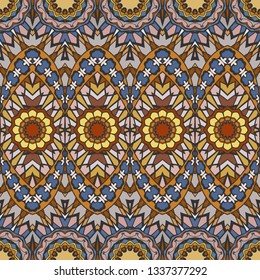 Mandala endless colorful seamless pattern for wallpapers, design, backgrounds, towel, carpet, border.