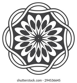 Mandala in esoteric style. Decorative elements for your design. Fashionable tattoo.