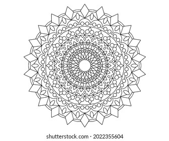 Mandala esp schwarz-weiß, farbige Mandala, Farbbuch, Tätowierung, Mehndi, Ornamente, Retro, geometrische