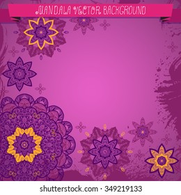 Mandala. Ethnic decorative background. Hand drawn background. Islam, Arabic, Indian, ottoman motifs.