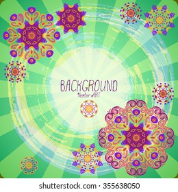 Mandala. Ethnic decorative background. Hand drawn background. Islam, Arabic, Indian, ottoman motifs.