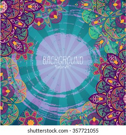 Mandala. Ethnic decorative background. Hand drawn background. Islam, Arabic, Indian, ottoman motifs.