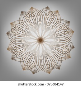Mandala. Ethnic decorative element. Flower ornament. Hand drawn background. Islam, Arabic, Indian, ottoman motifs.