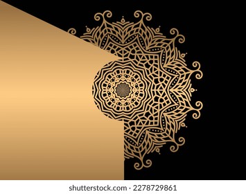 Mandala. Ethnic decorative element. Hand drawn backdrop. Islam, Arabic.