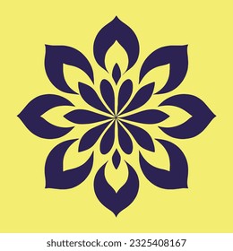 Mandala. Ethnic decorative element. Hand drawn backdrop. Islam, Arabic, Indian, ottoman motifs. flower logo vector simple abstract flat mandala tattoo plant color blossom floret bloom stencil