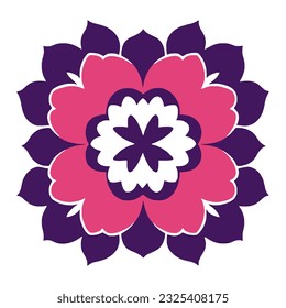 Mandala. Ethnic decorative element. Hand drawn backdrop. Islam, Arabic, Indian, ottoman motifs. flower logo vector simple abstract flat mandala tattoo plant color blossom floret bloom stencil