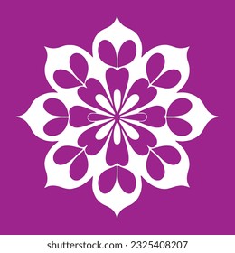 Mandala. Ethnic decorative element. Hand drawn backdrop. Islam, Arabic, Indian, ottoman motifs. flower logo vector simple abstract flat mandala tattoo plant color blossom floret bloom stencil