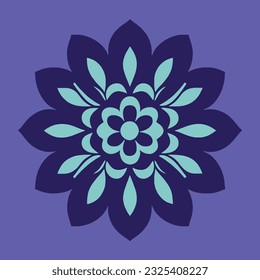 Mandala. Ethnic decorative element. Hand drawn backdrop. Islam, Arabic, Indian, ottoman motifs. flower logo vector simple abstract flat mandala tattoo plant color blossom floret bloom stencil