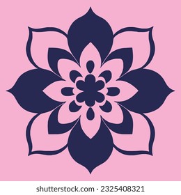 Mandala. Ethnische Dekoration. Handgezeichneter Hintergrund. Islam, arabische, indische, ottomanische Motive. Blumenlogo Vektorgrafik einfache abstrakte Wohnung mandala tätowieren Pflanzenfarbenblüte Blüte Schablone