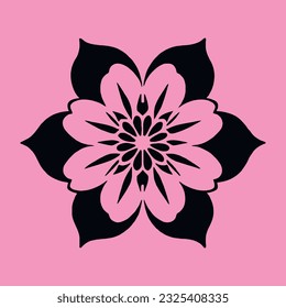 Mandala. Ethnic decorative element. Hand drawn backdrop. Islam, Arabic, Indian, ottoman motifs. flower logo vector simple abstract flat mandala tattoo plant color blossom floret bloom stencil