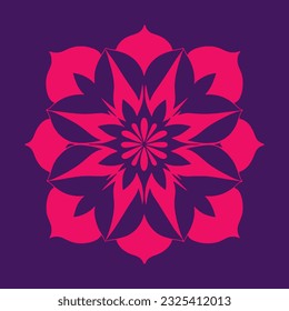 Mandala. Ethnic decorative element. Hand drawn backdrop. Islam, Arabic, Indian, ottoman motifs. flower logo vector simple abstract flat mandala tattoo plant color blossom floret bloom stencil