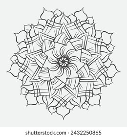Mandala. Ethnic decorative element. Hand drawn backdrop. Islam  Arabic  Indian  ottoman motifs